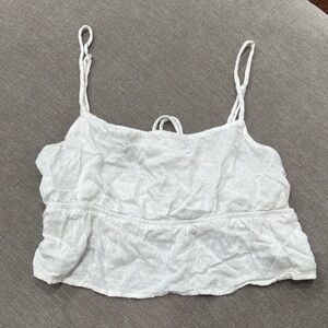 White Camisole Open Back Top